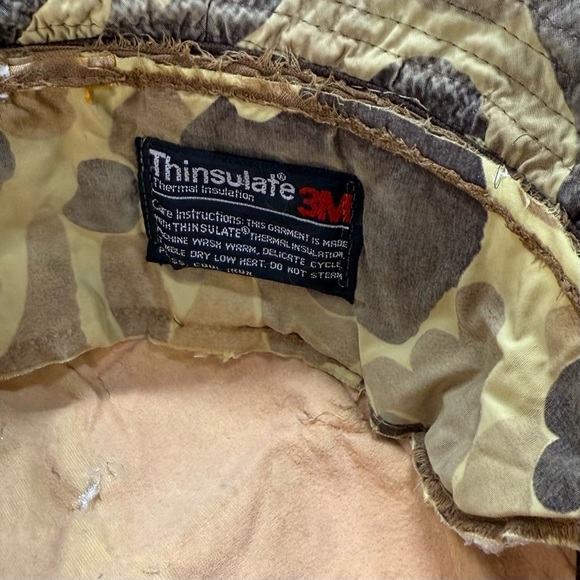 Vintage Thinsulate Camo Bucket Hat Hunting Outdoor Military Style Cap USA Made - Picture 6 of 6